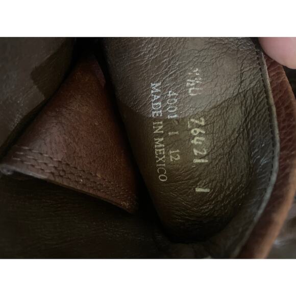 FRYE Jenna Disc Boot PRE-LOVED RUGGED Studded Combat 8.5 Lace Up Leather Brown - Picture 2 of 7